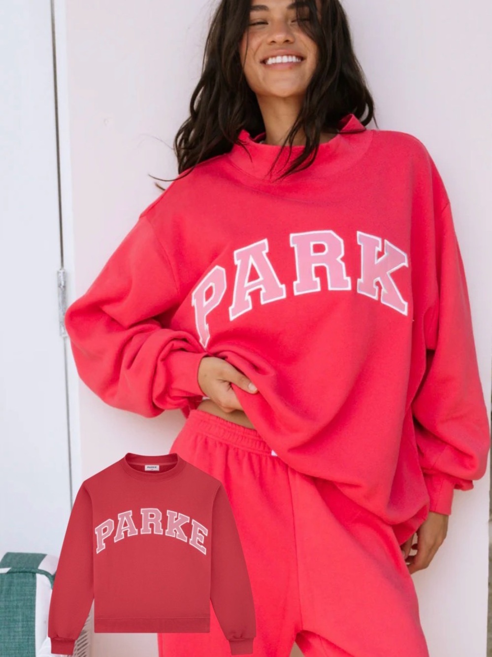 PARKE Flamingo Varsity MockNeck Summerland S/M